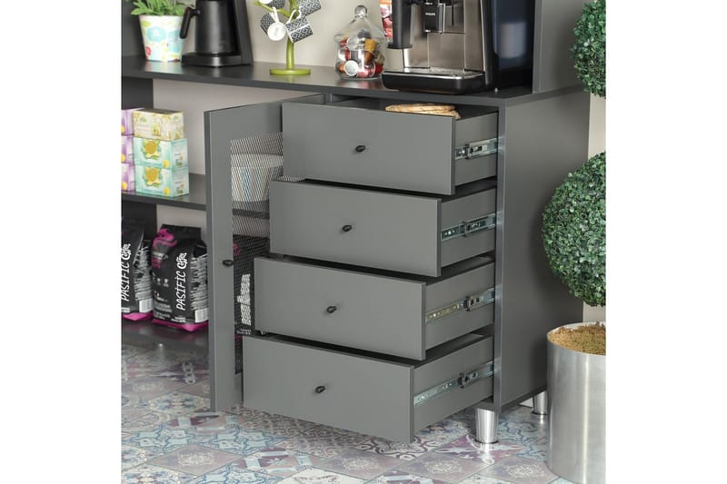 Flerbruks Kapasitetskap Jatin Antrasitt - Antrasitt - Oppbevaring - Skap - Oppbevaringsskap