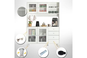 Flerbruks Kapasitetskap Jatin Hvit - Hvit - Oppbevaring - Skap - Oppbevaringsskap