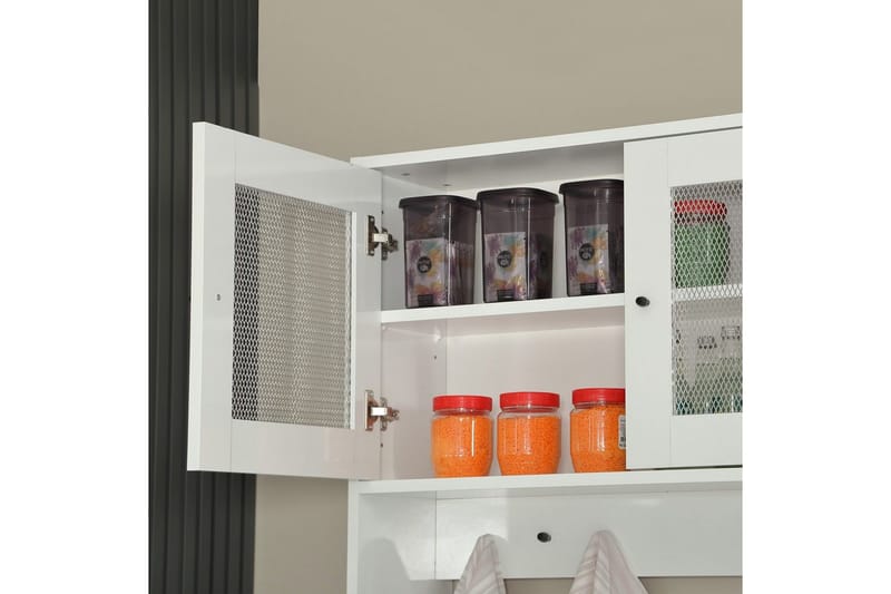 Flerbruks Kapasitetskap Jatin Hvit - Hvit - Oppbevaring - Skap - Oppbevaringsskap