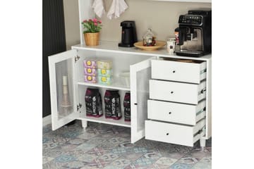 Flerbruks Kapasitetskap Jatin Hvit - Hvit - Oppbevaring - Skap - Oppbevaringsskap