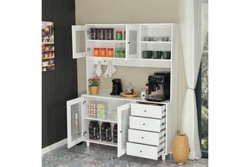 Flerbruks Kapasitetskap Jatin Hvit - Hvit - Oppbevaring - Skap - Oppbevaringsskap