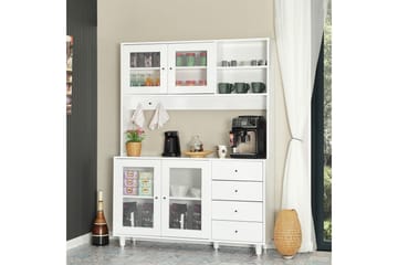 Flerbruks Kapasitetskap Jatin Hvit - Hvit - Oppbevaring - Skap - Oppbevaringsskap