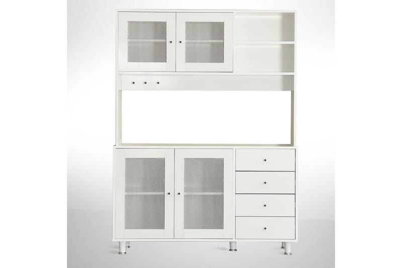 Flerbruks Kapasitetskap Jatin Hvit, Hvit