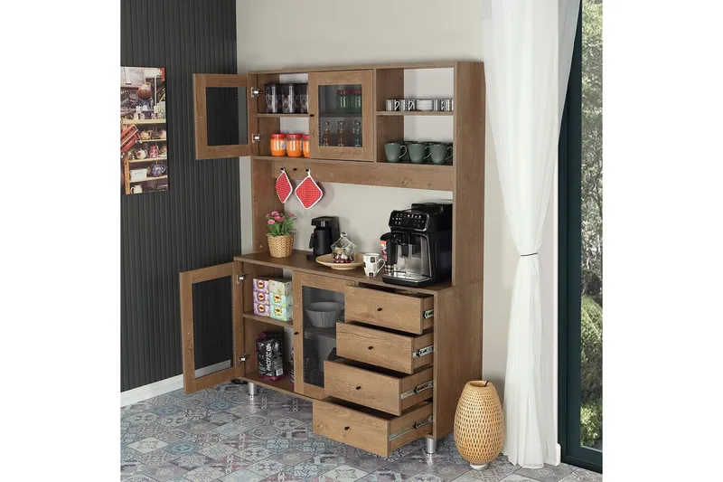 Flerbruks Kapasitetskap Jatin Kaukasisk Eik - Kaukasisk Eik - Oppbevaring - Skap - Oppbevaringsskap