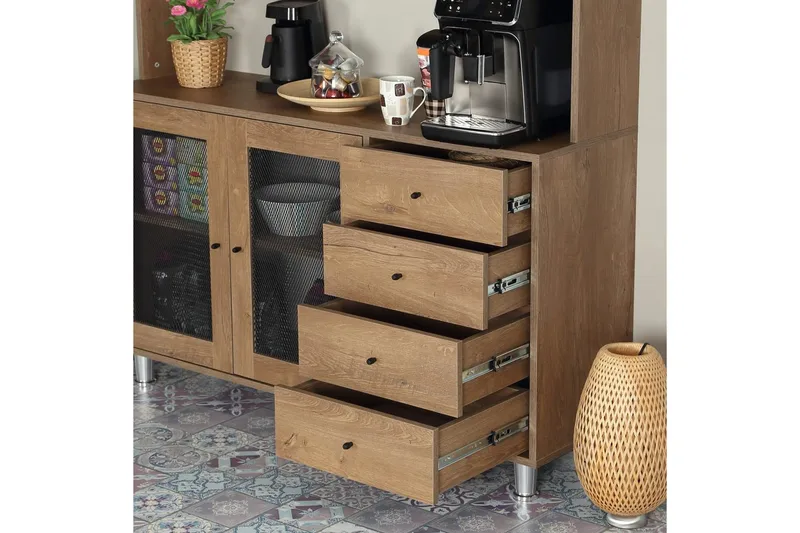 Flerbruks Kapasitetskap Jatin Kaukasisk Eik - Kaukasisk Eik - Oppbevaring - Skap - Oppbevaringsskap