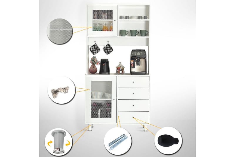 Flerbruks Kapasitetskap Periorport Hvit - Hvit - Oppbevaring - Skap - Oppbevaringsskap