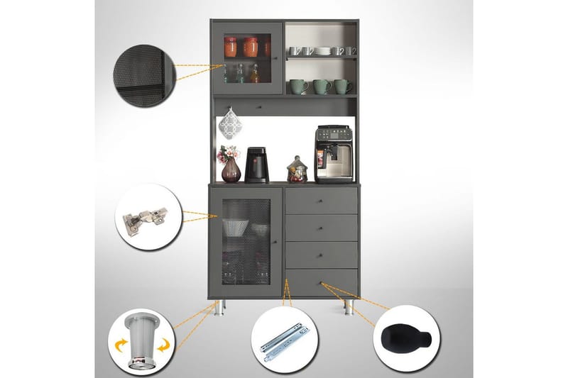 Flerbruks Kapasitetskap Periorport Antrasitt - Antrasitt - Oppbevaring - Skap - Oppbevaringsskap