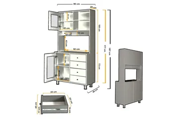 Flerbruks Kapasitetskap Periorport Hvit - Hvit - Oppbevaring - Skap - Oppbevaringsskap