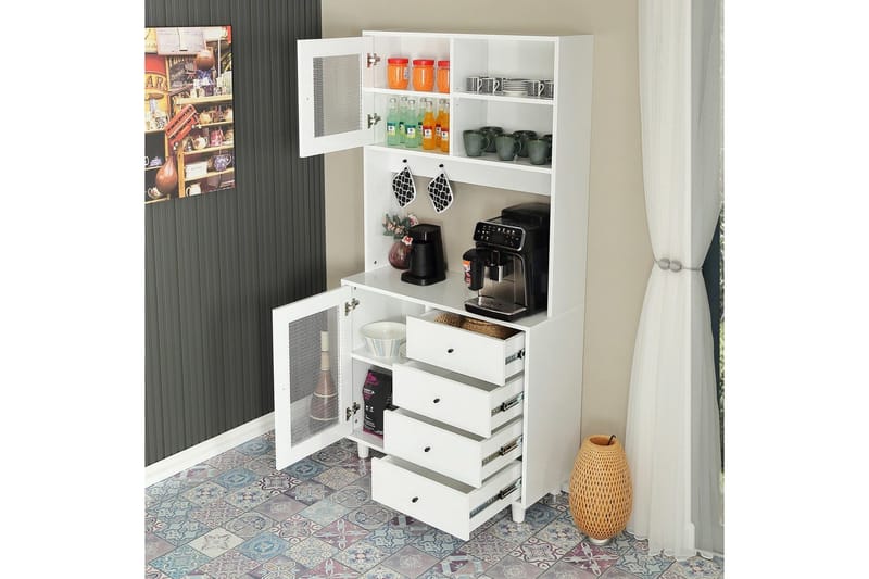 Flerbruks Kapasitetskap Periorport Hvit - Hvit - Oppbevaring - Skap - Oppbevaringsskap