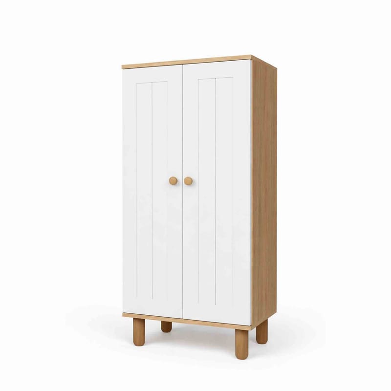 Flerbruks skap Hanah Home Ayka (60 x 129 x 37 cm) Hvit valnøtt - Hvit og valnøtt - Oppbevaring - Skap - Oppbevaringsskap