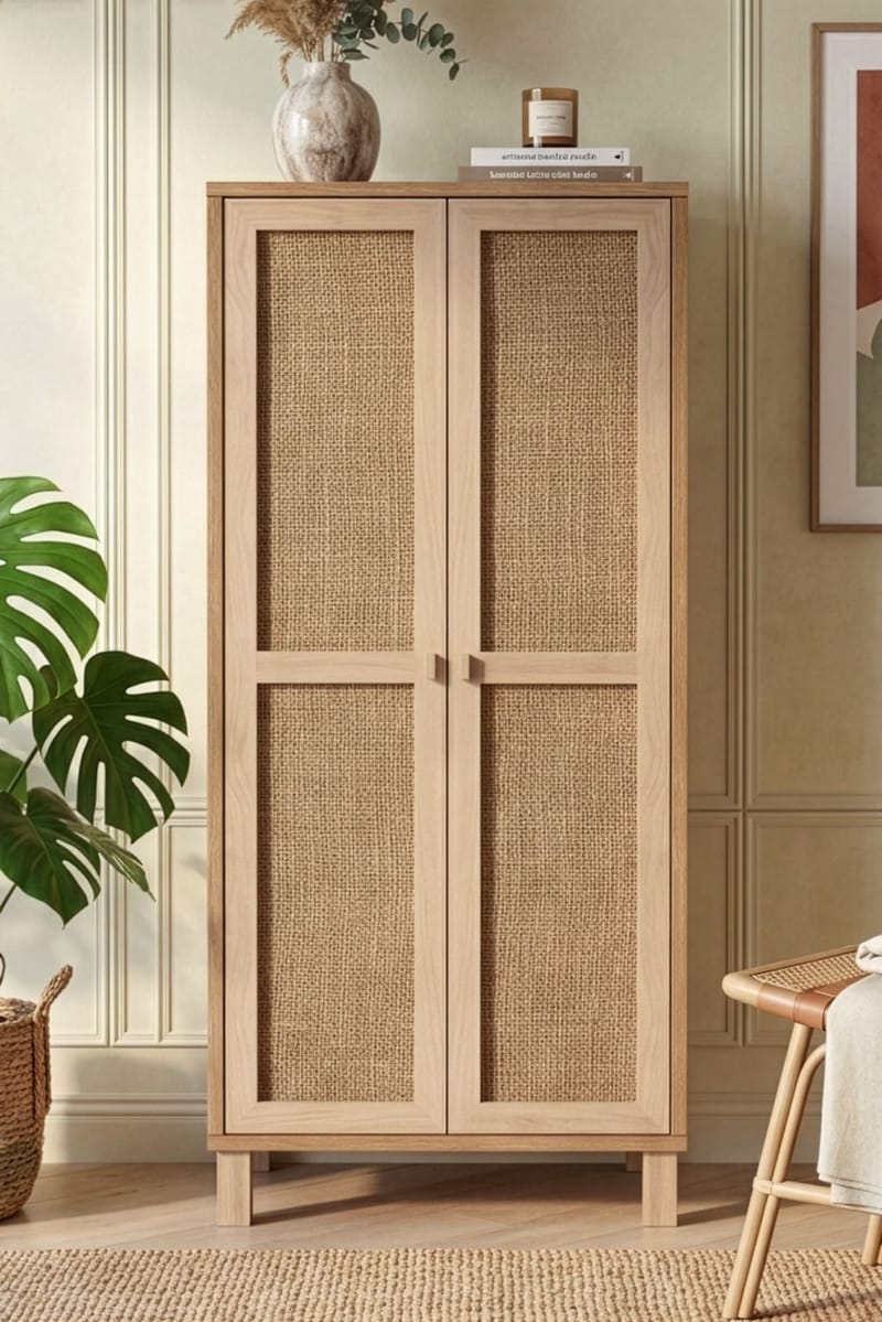 Flerbruks skap Hanah Home Dune (60 x 133,6 x 35 cm) Eik - Eik - Oppbevaring - Skap - Oppbevaringsskap