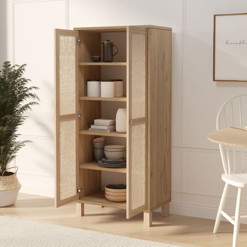 Flerbruks skap Hanah Home Dune (60 x 133,6 x 35 cm) Eik - Eik - Oppbevaring - Skap - Oppbevaringsskap