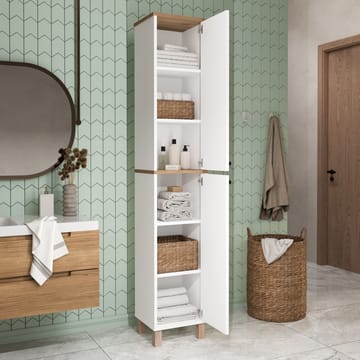 Flerbruks skap Hanah Home Nord (36 x 195,4 x 32 cm) Hvit eik - Hvit og eik - Oppbevaring - Skap - Oppbevaringsskap