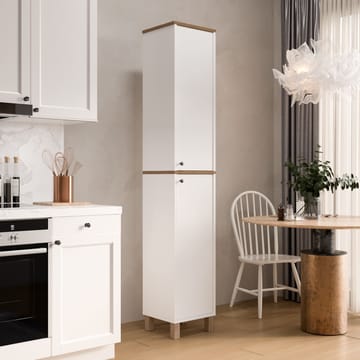 Flerbruks skap Hanah Home Nord (36 x 195,4 x 32 cm) Hvit eik - Hvit og eik - Oppbevaring - Skap - Oppbevaringsskap