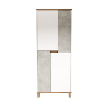 Flerbruks skap Hanah Home Nord (69,7 x 175 x 40 cm) Hvit eik grå - Hvit / eik / grå - Oppbevaring - Skap - Oppbevaringsskap