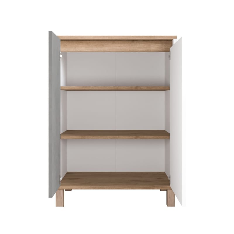 Flerbruks skap Hanah Home Nord (69,7 x 97 x 40 cm) Hvit eik grå - Hvit eik grå - Oppbevaring - Skap - Oppbevaringsskap