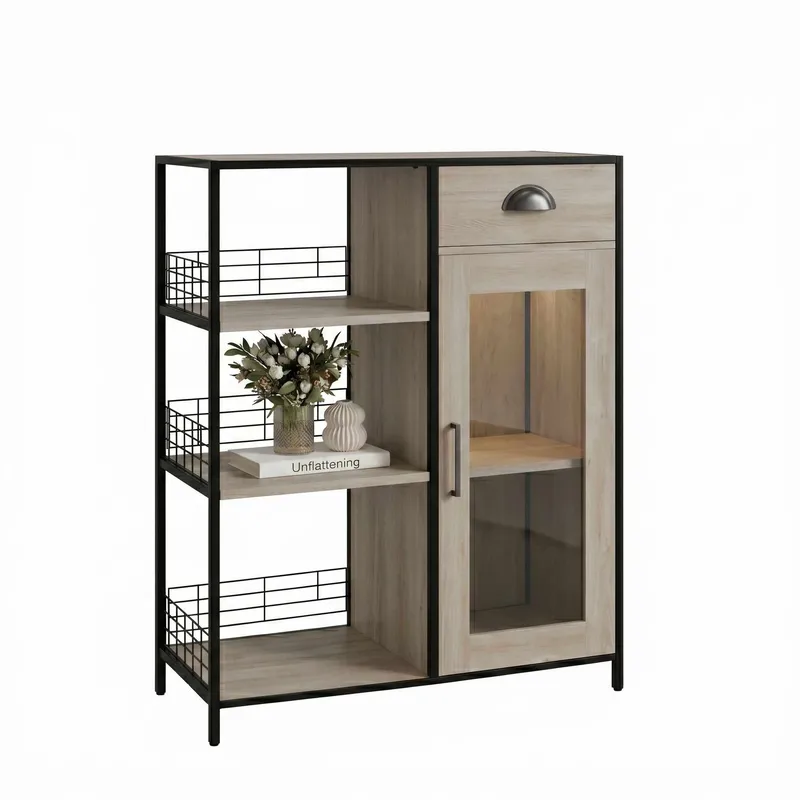 Flerbruks skap Hanah Home Nova (75 x 95 x 30 cm) Atlantic Pine - Atlantic Pine - Oppbevaring - Skap - Oppbevaringsskap