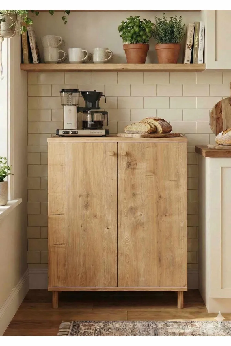 Flerbruks skap Hanah Home Peka Cabinet (60 x 85 x 30 cm) Sapphire Oak, Sapphire Oak