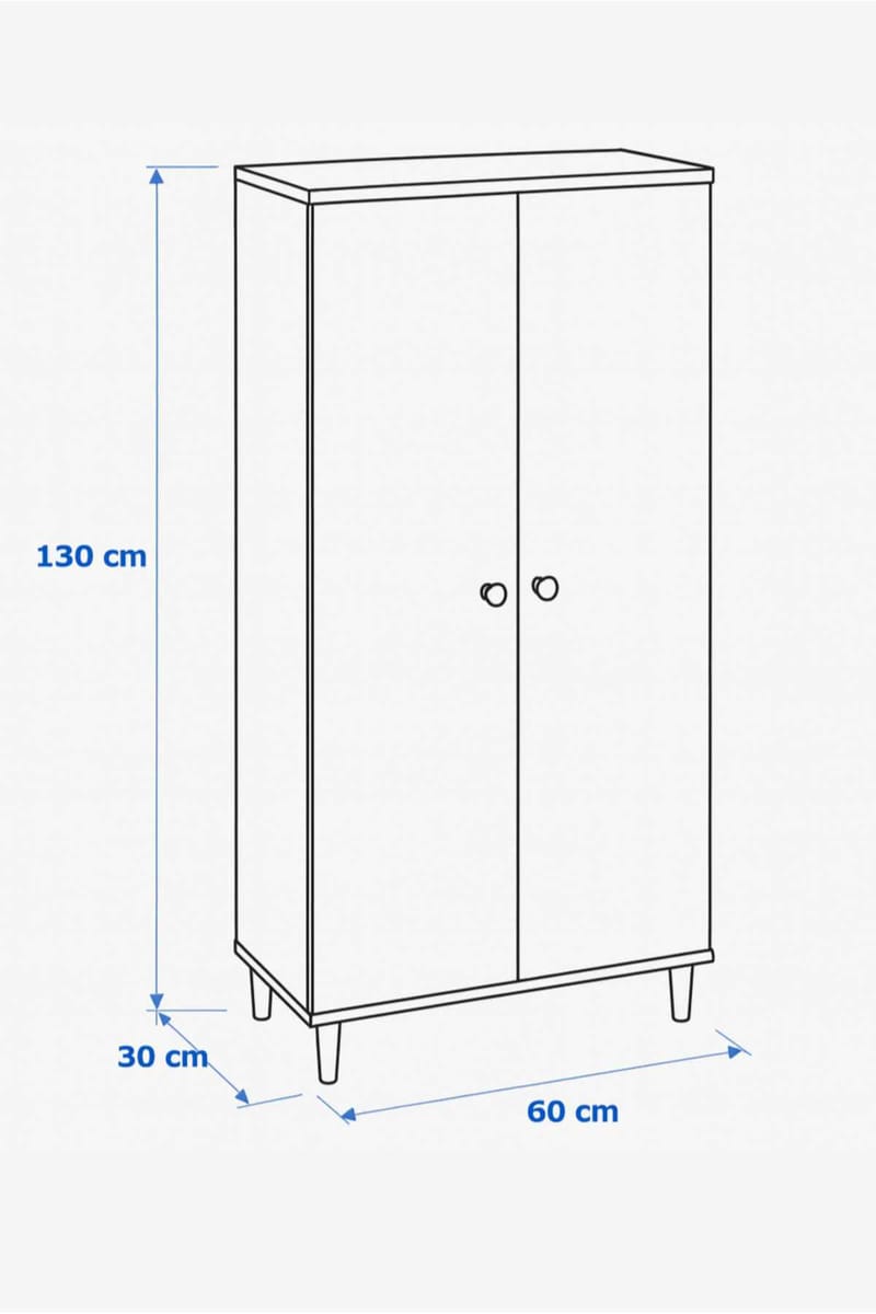 Flerbruks skap Hanah Home Pika Multi (60 x 130 x 30 cm) Sapphire Oak - Sapphire Oak - Oppbevaring - Skap - Oppbevaringsskap