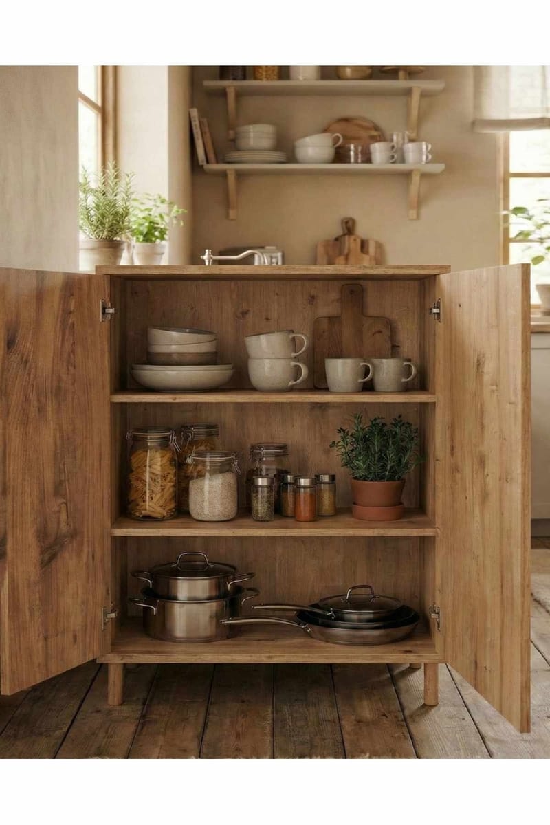 Flerbruks skap Hanah Home Peka Cabinet (60 x 85 x 30 cm) Sapphire Oak - Sapphire Oak - Oppbevaring - Skap - Oppbevaringsskap