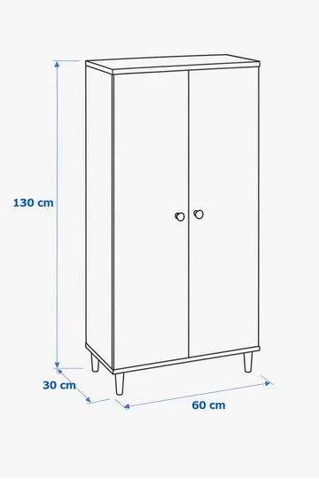 Flerbruks skap Hanah Home Pika Multi (60 x 130 x 30 cm) Furu - Furu - Oppbevaring - Skap - Oppbevaringsskap
