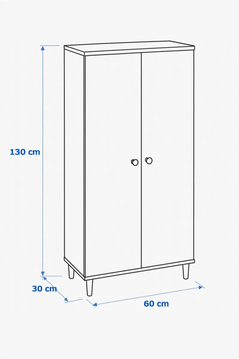 Flerbruks skap Hanah Home Pika Multi (60 x 130 x 30 cm) Furu - Furu - Oppbevaring - Skap - Oppbevaringsskap