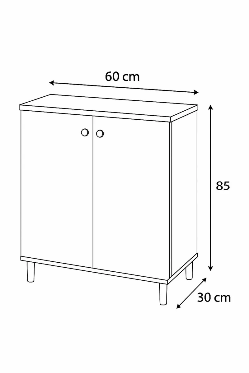 Flerbruks skap Hanah Home Peka Cabinet (60 x 85 x 30 cm) Furu - Furu - Oppbevaring - Skap - Oppbevaringsskap