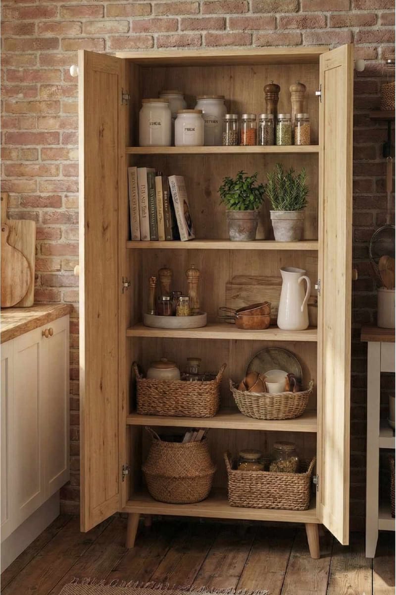 Flerbruks skap Hanah Home Pika Multi (60 x 130 x 30 cm) Sapphire Oak - Sapphire Oak - Oppbevaring - Skap - Oppbevaringsskap