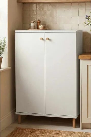 Flerbruks skap Hanah Home Peka Cabinet (60 x 85 x 30 cm) Hvit - Hvit - Oppbevaring - Skap - Oppbevaringsskap
