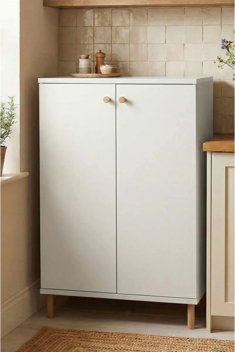 Flerbruks skap Hanah Home Peka Cabinet (60 x 85 x 30 cm) Hvit - Hvit - Oppbevaring - Skap - Oppbevaringsskap