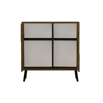 Flerbruks skap Homitis Darien (76,5 x 79,5 x 35 cm) Istanbul valnøtt svart tre - Oppbevaring - Skap - Oppbevaringsskap