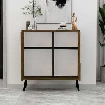 Flerbruks skap Homitis Darien (76,5 x 79,5 x 35 cm) Istanbul valnøtt svart tre - Oppbevaring - Skap - Oppbevaringsskap
