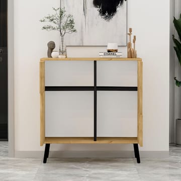 Flerbruks skap Homitis Darien (76,5 x 79,5 x 35 cm) Safir-eik svart tre - Oppbevaring - Skap - Oppbevaringsskap