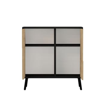 Flerbruks skap Homitis Darien (76,5 x 79,5 x 35 cm) Svart tre safir-eik - Oppbevaring - Skap - Oppbevaringsskap