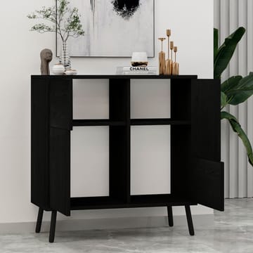 Flerbruks skap Homitis Darien (76,5 x 79,5 x 35 cm) Svart tre - Oppbevaring - Skap - Oppbevaringsskap