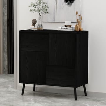 Flerbruks skap Homitis Darien (76,5 x 79,5 x 35 cm) Svart tre - Oppbevaring - Skap - Oppbevaringsskap