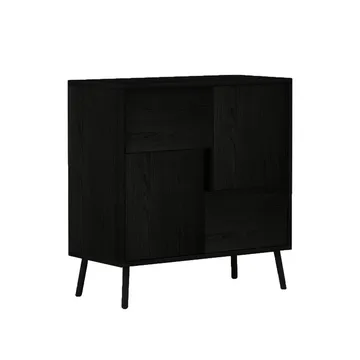 Flerbruks skap Homitis Darien (76,5 x 79,5 x 35 cm) Svart tre