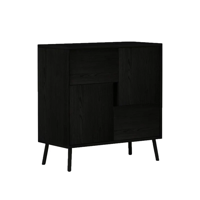 Flerbruks skap Homitis Darien (76,5 x 79,5 x 35 cm) Svart tre