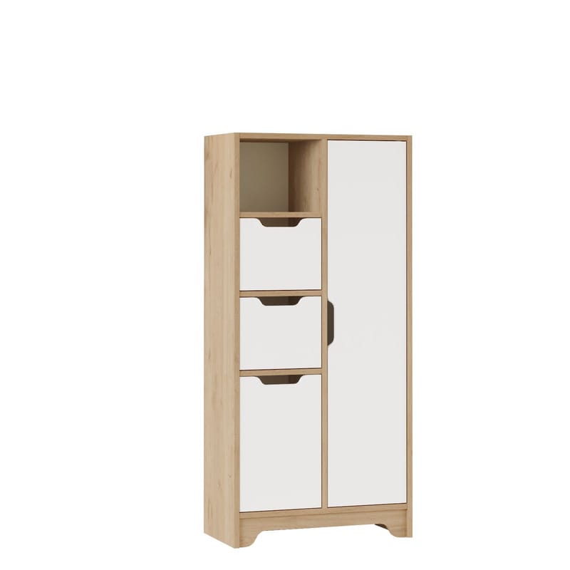 Flerbruks skap Homitis Libero (71 x 140 x 34 cm) Eik hvit