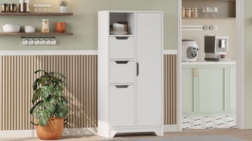 Flerbruks skap Homitis Libero (71 x 140 x 34 cm) Hvit - Oppbevaring - Skap - Oppbevaringsskap
