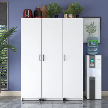 Flerbruks skap Wallxpert Nyra (135 x 180 x 42 cm) hvit - Hvit - Oppbevaring - Skap - Oppbevaringsskap