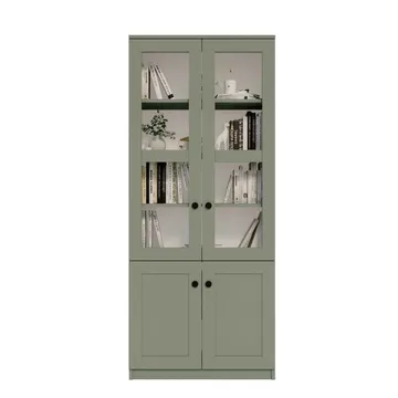 Flerbruksskap Hanah Home Lisa 1600-135 (80 x 190 x 37 cm) Grønn - Grønn - Oppbevaring - Skap - Vitrineskap