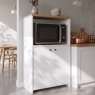 Flerbruksskap Skye Decor Bren (68,6 x 86,8 x 35 cm) Natural White - Naturlig og hvit - Oppbevaring - Skap - Oppbevaringsskap