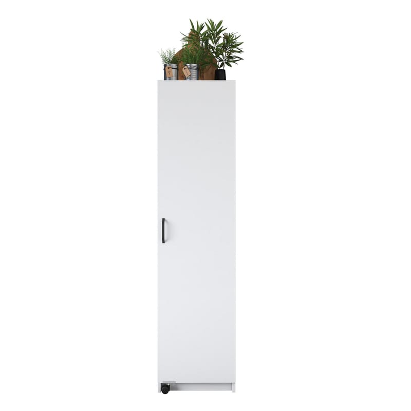 Flerbruksskap Wallxpert Eska (45 x 180 x 42 cm) Hvit - Hvit - Oppbevaring - Skap - Oppbevaringsskap