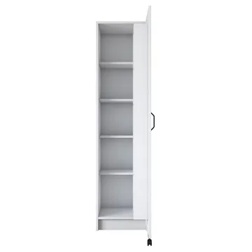 Flerbruksskap Wallxpert Eska (45 x 180 x 42 cm) Hvit - Hvit - Oppbevaring - Skap - Oppbevaringsskap