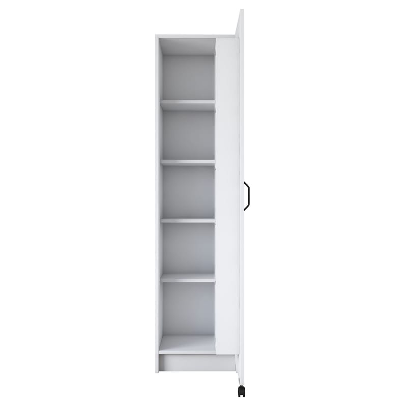 Flerbruksskap Wallxpert Eska (45 x 180 x 42 cm) Hvit - Hvit - Oppbevaring - Skap - Oppbevaringsskap