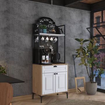 Flerbruksskap Wallxpert Fenn (70 x 184,6 x 40 cm) Valnøtt hvit - Valnøtt og hvit - Oppbevaring - Skap - Oppbevaringsskap