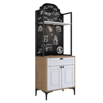 Flerbruksskap Wallxpert Fenn (70 x 184,6 x 40 cm) Valnøtt hvit - Valnøtt og hvit - Oppbevaring - Skap - Oppbevaringsskap