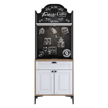 Flerbruksskap Wallxpert Fenn (70 x 184,6 x 40 cm) Valnøtt hvit - Valnøtt og hvit - Oppbevaring - Skap - Oppbevaringsskap