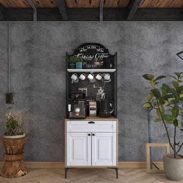 Flerbruksskap Wallxpert Fenn (70 x 184,6 x 40 cm) Valnøtt hvit - Valnøtt og hvit - Oppbevaring - Skap - Oppbevaringsskap